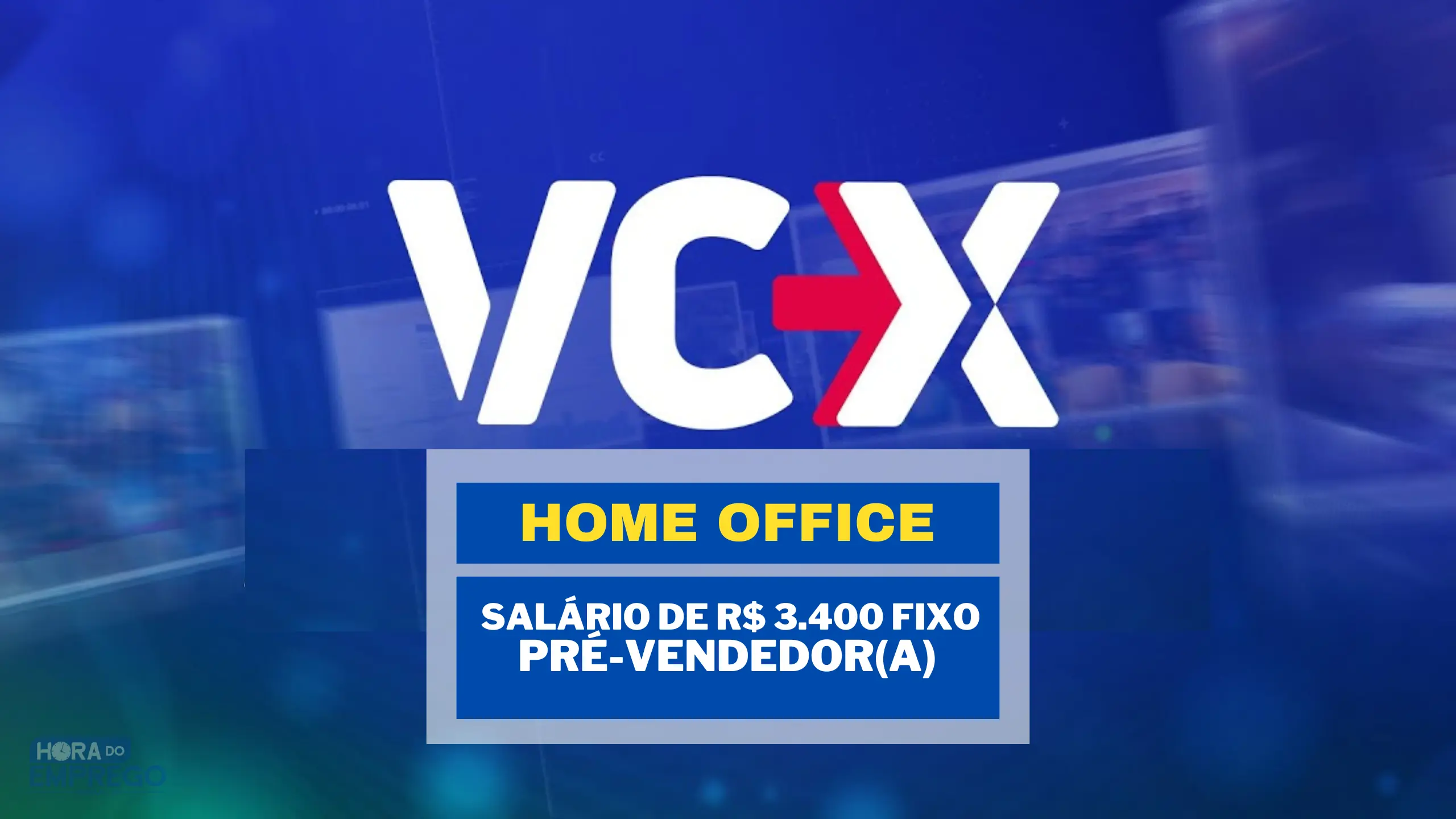 VC X Solutions abre vaga HOME OFFICE para Pré vendedor a salário