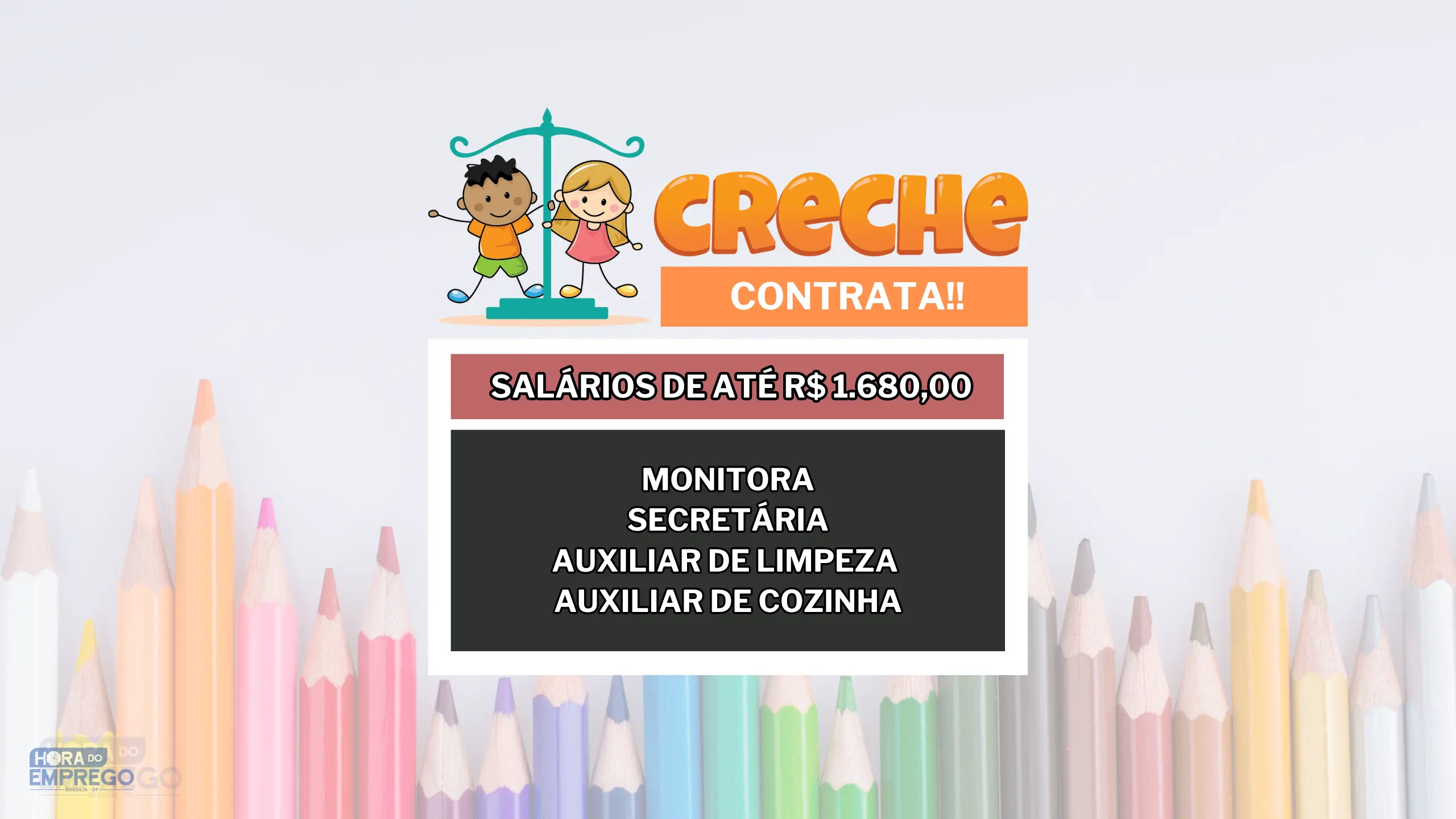 Creche Abre Vagas Para Monitora Secret Ria Auxiliar De Limpeza E