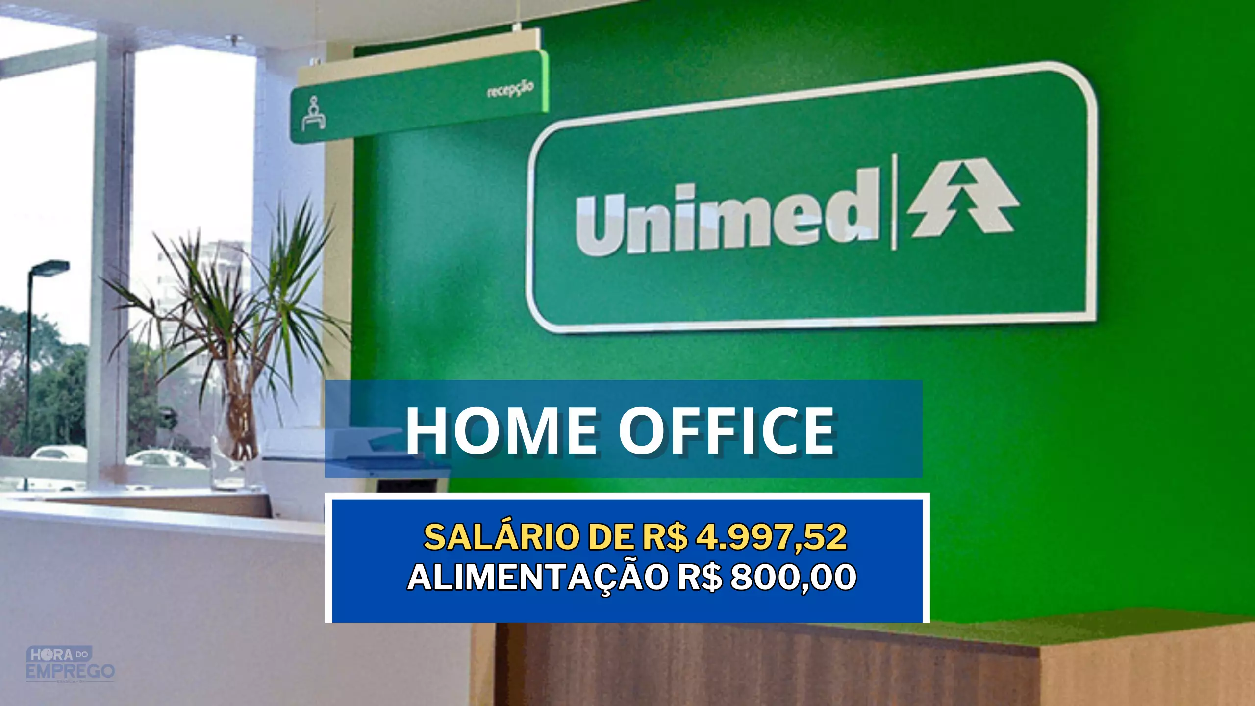 Unimed Nacional anuncia vaga 100% HOME OFFICE para DIGITADOR com salário de  R$ 1.800,00 e Alimentação R$ 800,00