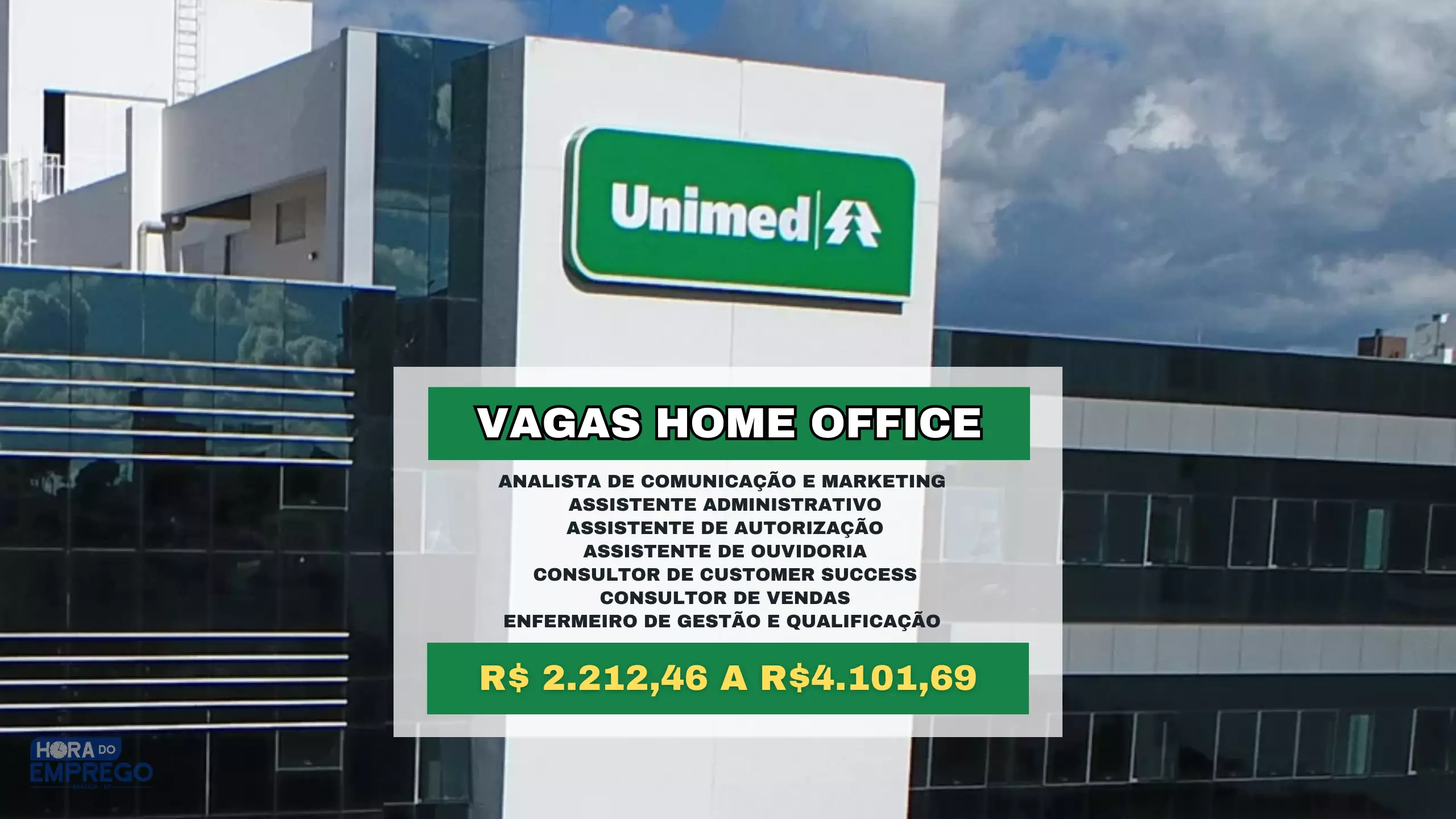 Unimed abre vagas HOME OFFICE para trabalhar de casa ONLINE como DIGITADOR  DE FATURAS com salário de até R$ 1.800,00 - Hora do Emprego DF