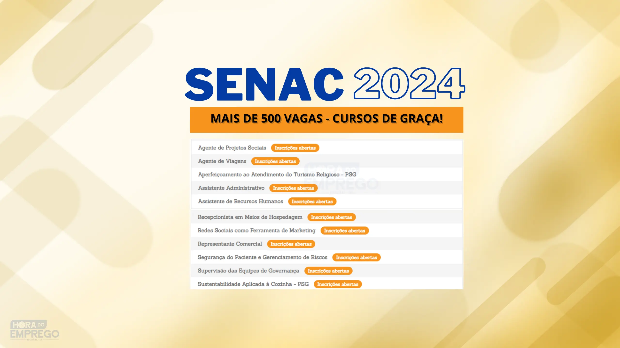 Cursos GRATUITOS SENAC 2024: Inscrições Para Mais De 500 Vagas Em ...